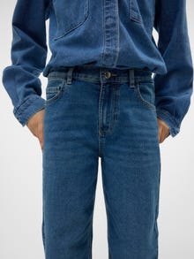 Vero Moda VMDAISY Hohe Taille Weit geschnitten Jeans -Medium Blue Denim - 10290899