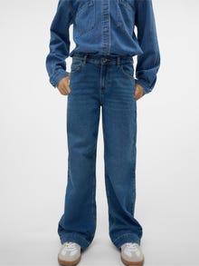 Vero Moda VMDAISY Hohe Taille Weit geschnitten Jeans -Medium Blue Denim - 10290899