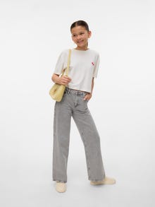 Vero Moda VMTESSA Taille haute Wide Leg Fit Jeans -Light Grey Denim - 10323322
