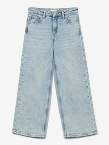 Vero Moda VMTESSA High rise Wide Leg Fit Jeans -Light Blue Denim - 10323333