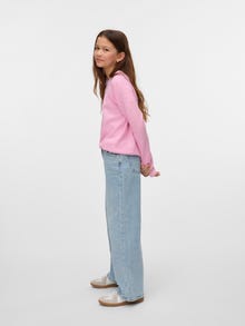 Vero Moda VMTESSA High rise Wide Leg Fit Jeans -Light Blue Denim - 10323333