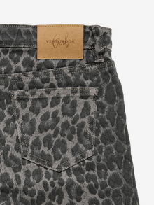 Vero Moda VMLENORA Hög midja Vida ben Jeans -Brushed Nickel - 10332581