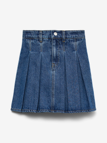 Vero Moda VMDANNI Hög midja Kort kjol -Medium Blue Denim - 10335391