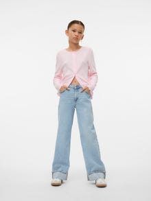 Vero Moda VMTESSA High rise Wide Leg Fit Jeans -Light Blue Denim - 10338219