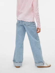 Vero Moda VMTESSA High rise Wide Leg Fit Jeans -Light Blue Denim - 10338219