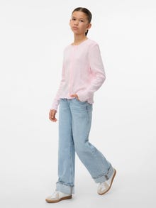 Vero Moda VMTESSA High rise Wide Leg Fit Jeans -Light Blue Denim - 10338219