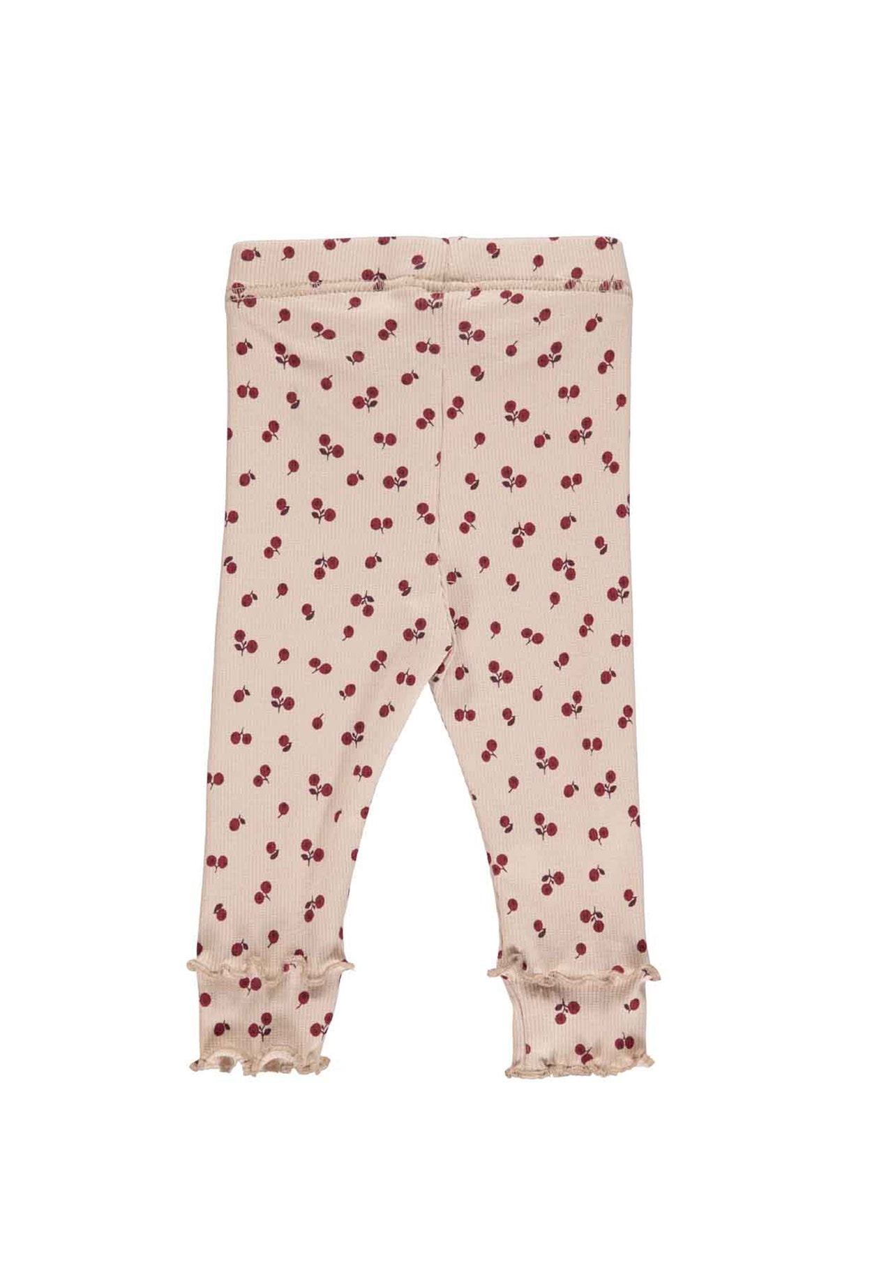 MAMA.LICIOUS Leggings with frills -Spa Rose/Fig/Berry Red - 1533032800
