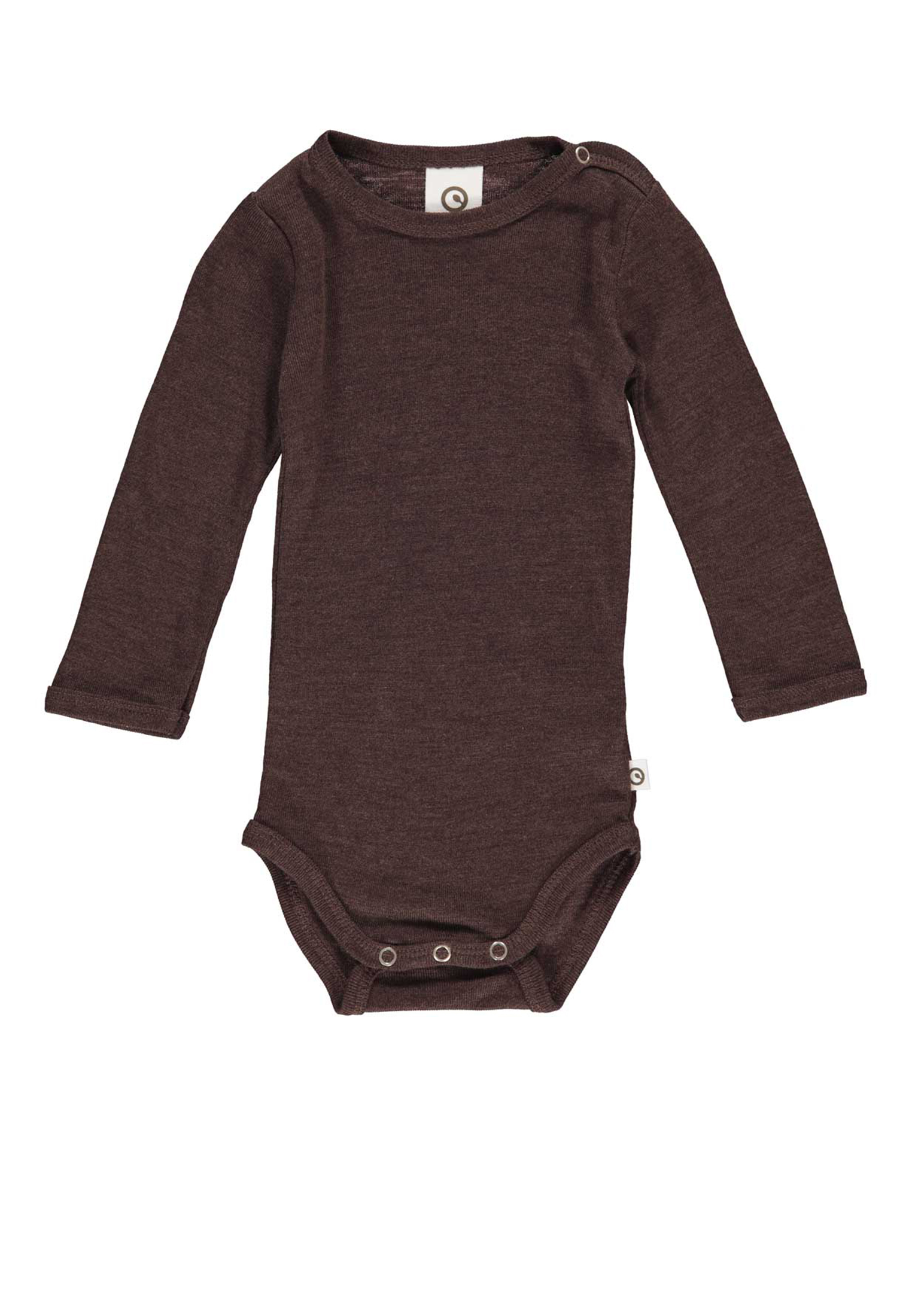 MAMA.LICIOUS Wool baby-bodysuit -Coffee - 1582043900