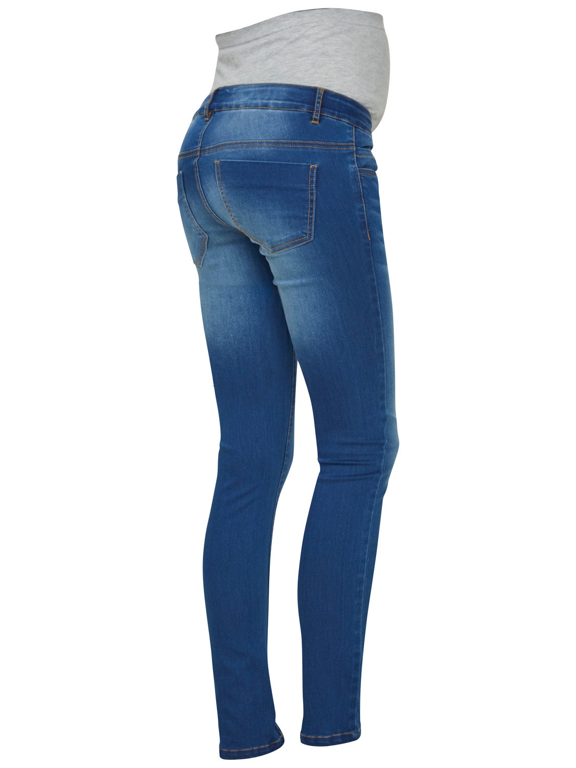 MAMA.LICIOUS Krój slim Jeans -Medium Blue Denim - 20008294