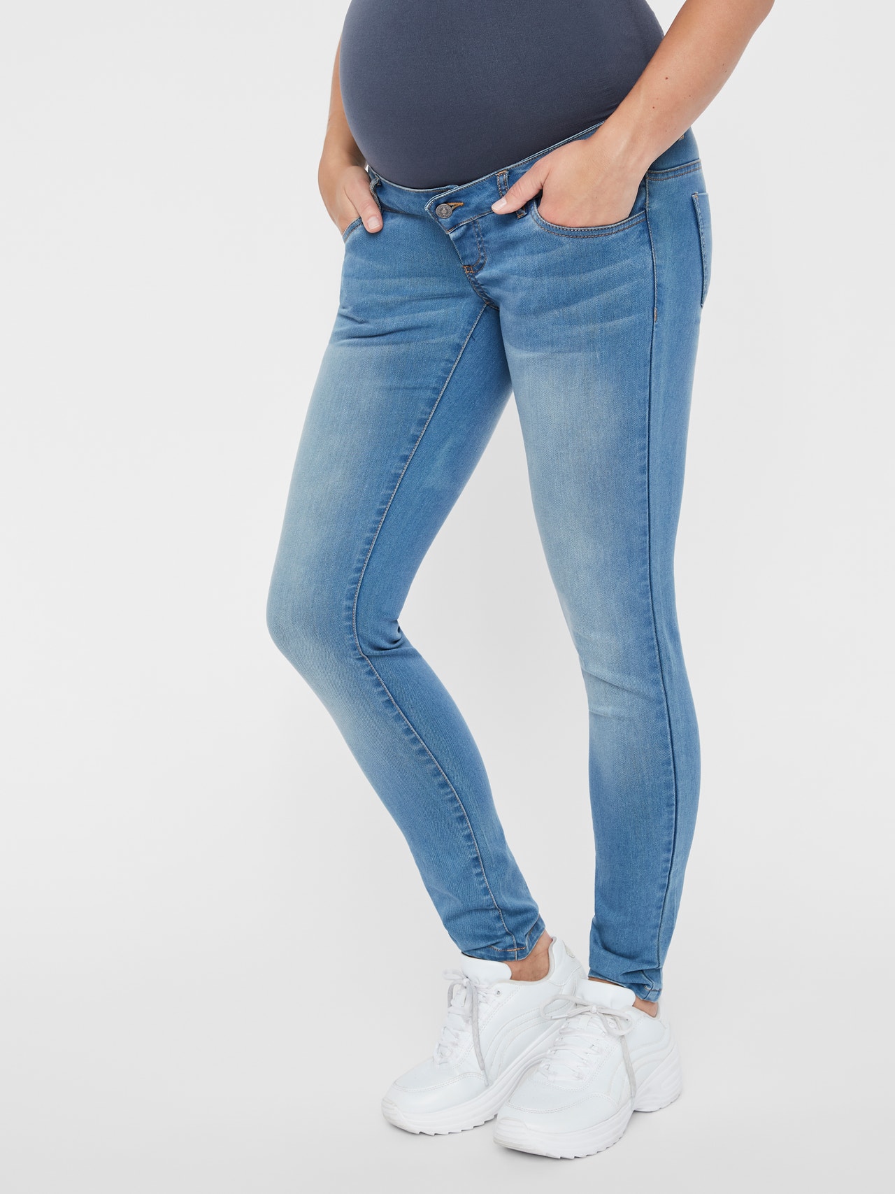 MAMA.LICIOUS Umstands-jeans  -Blue Denim - 20008307
