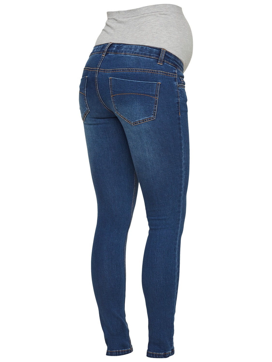 MAMA.LICIOUS Krój slim Jeans -Blue Denim - 20008771