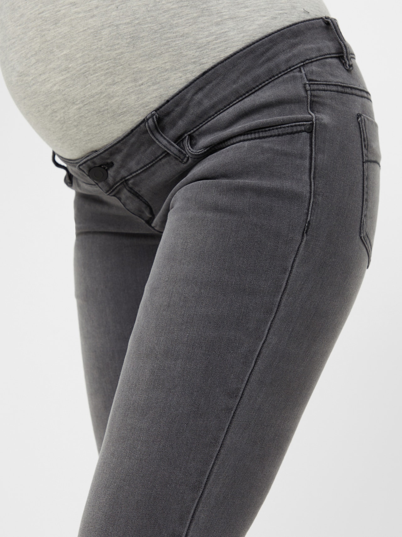 MAMA.LICIOUS Jeans Slim Fit -Grey Denim - 20009202