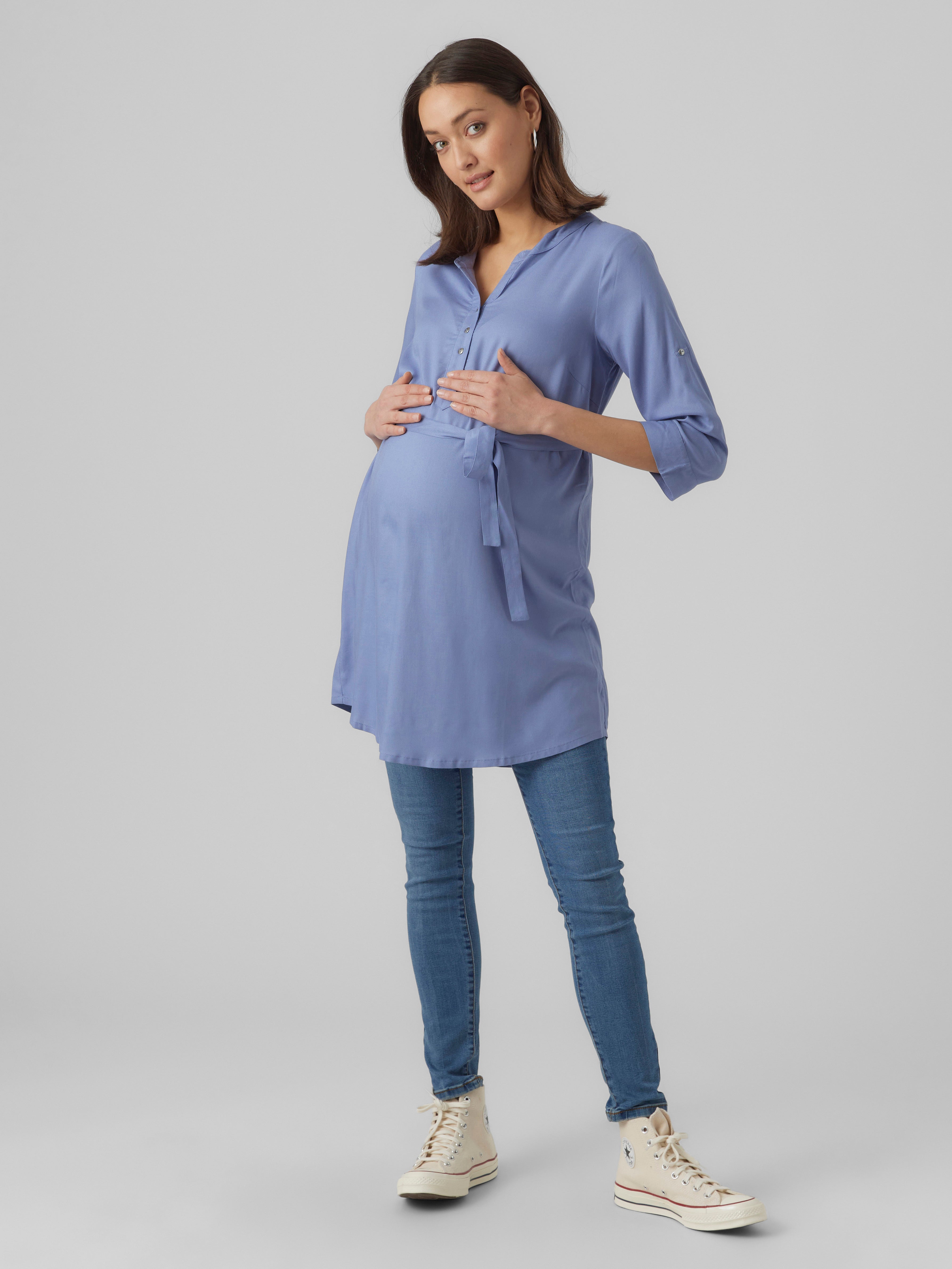 Light Blue Maternity Tops