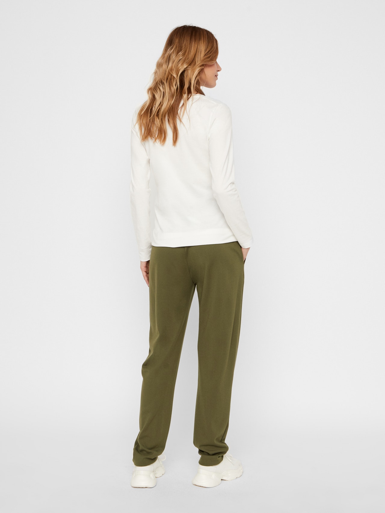 MAMA.LICIOUS Regular Fit Trousers -Dusty Olive - 20011011
