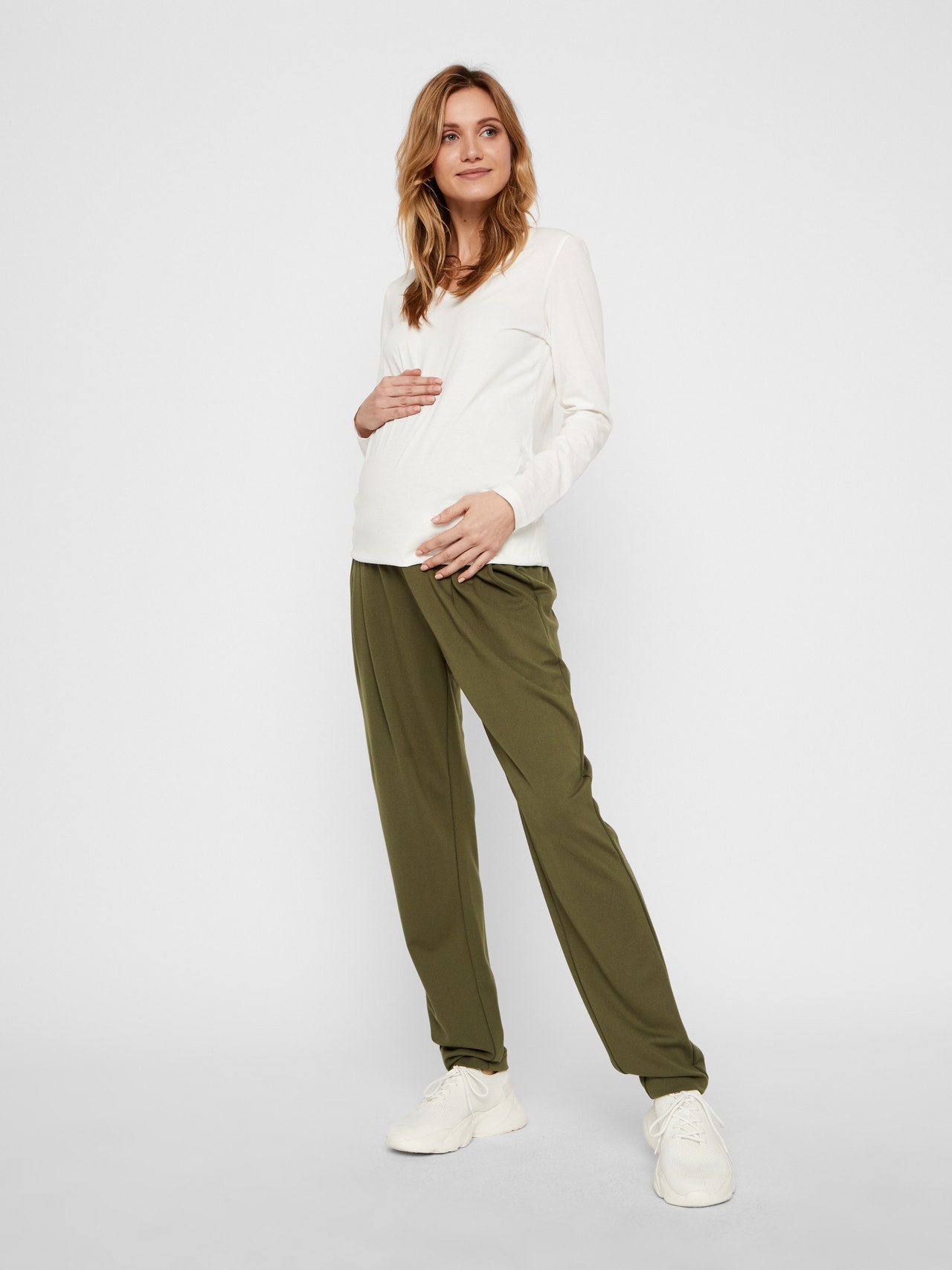MAMA.LICIOUS Pantaloni Regular Fit -Dusty Olive - 20011011