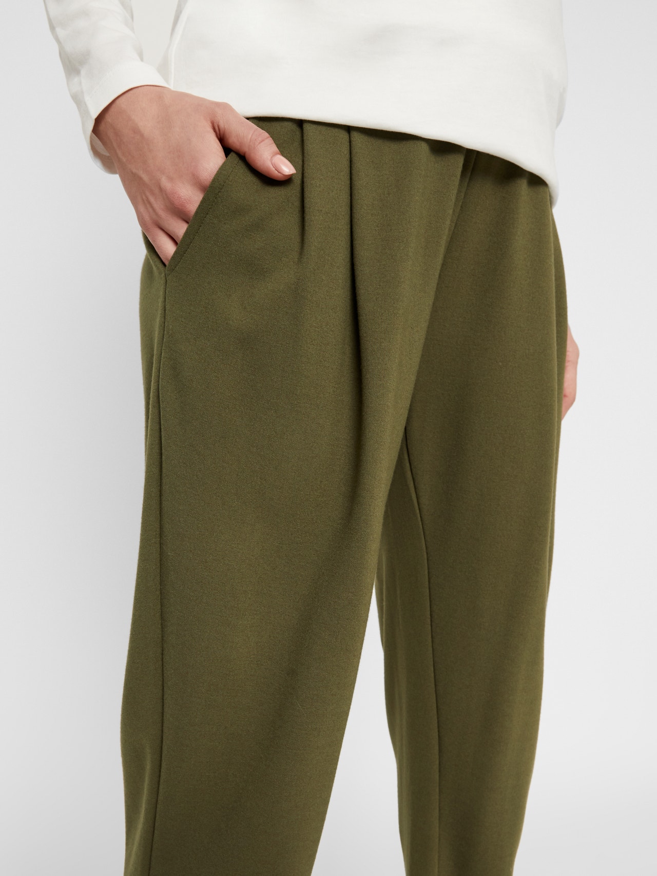 MAMA.LICIOUS Pantalons Regular Fit -Dusty Olive - 20011011
