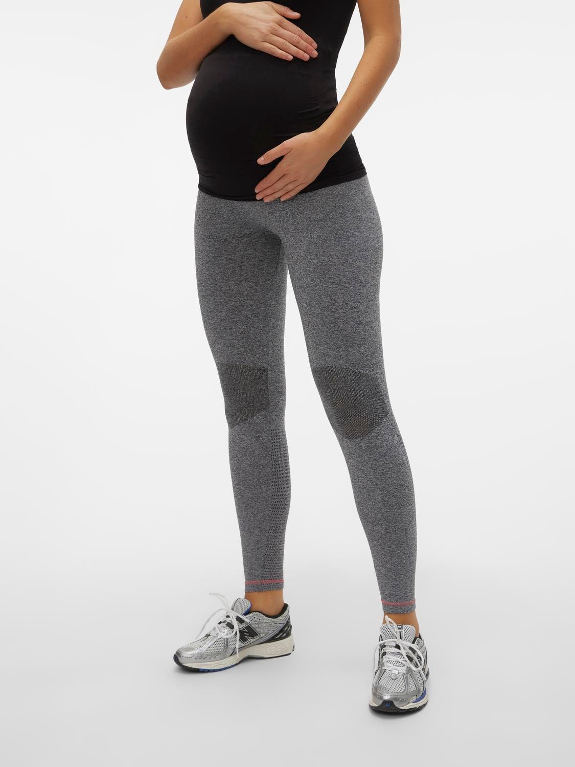Mamalicious Maternity sports gym leggings in grey marl