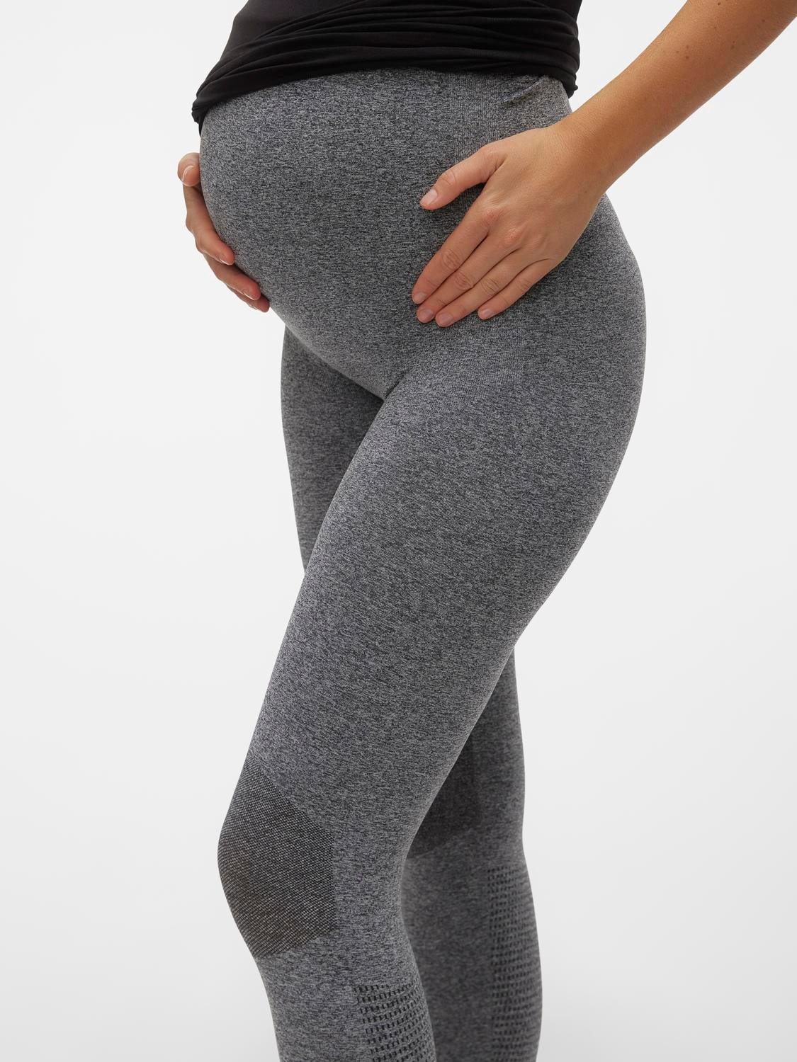 Mamasana Studio Luxe High Waist Maternity Leggings In Grey Thunder