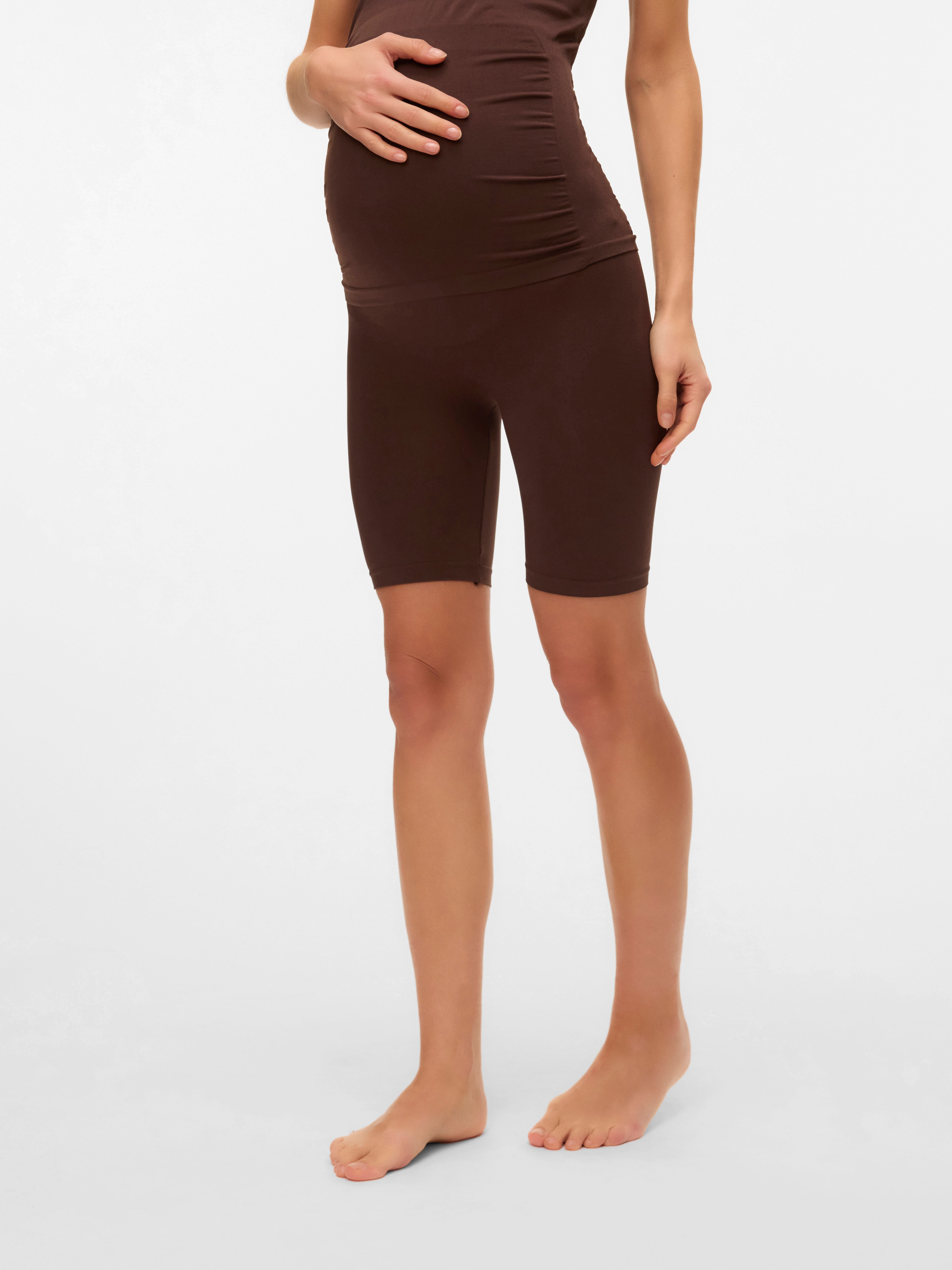 Maternity-shorts Dark Brown - Main Image