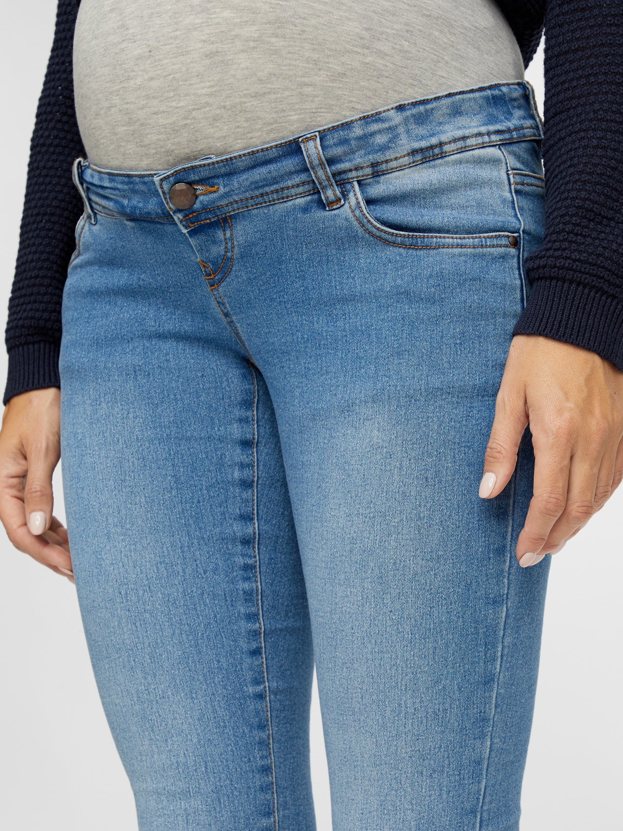 MAMA.LICIOUS Slim Fit Jeans -Light Blue Denim - 20011427