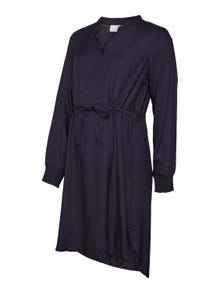 MAMA.LICIOUS Mankiety marszczone na gumce Wąsko dopasowane rękawy Sukienka -Parisian Night - 20011632