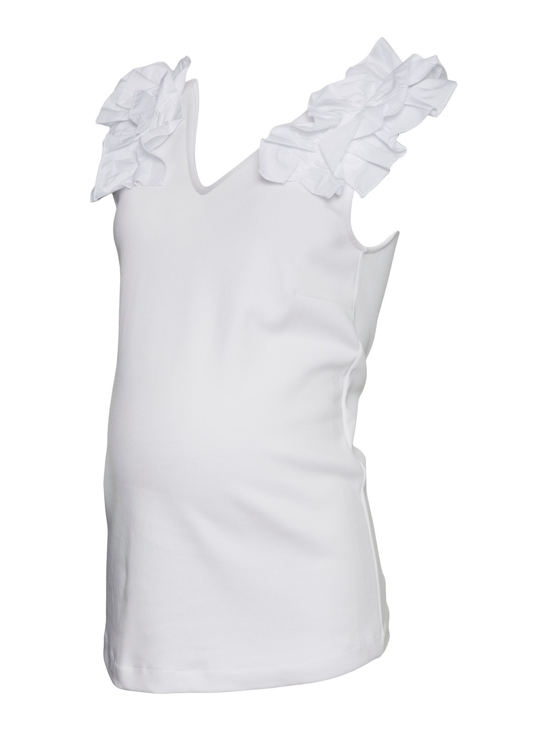 MAMA.LICIOUS Camisetas de tirantes Corte regular Cuello en V -Bright White - 20012674