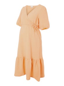 MAMA.LICIOUS Robes Regular Fit Col en V -Apricot Cream - 20012905