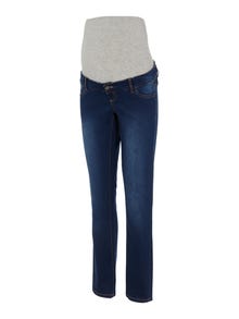 MAMA.LICIOUS Jeans Straight Fit -Dark Blue Denim - 20013097