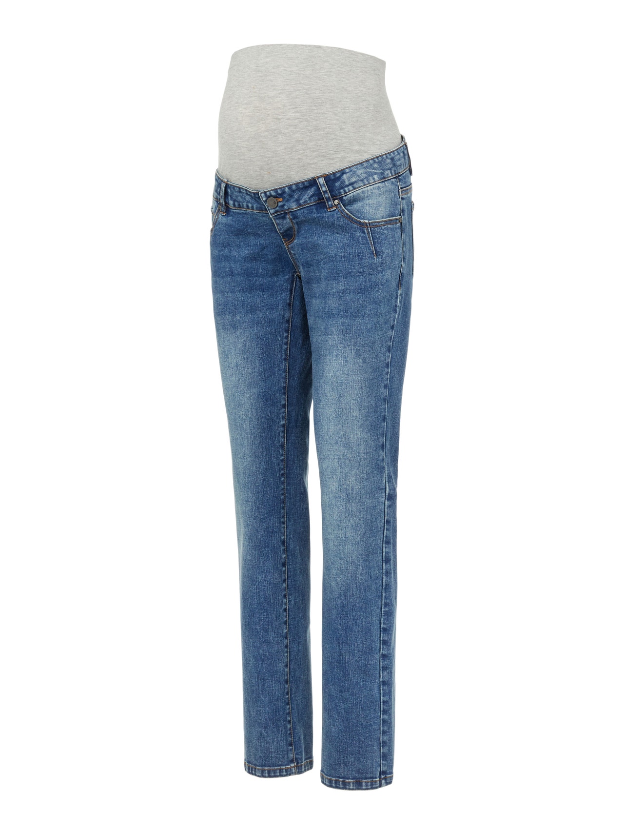 MAMA.LICIOUS Krój prosty Jeans -Medium Blue Denim - 20013103