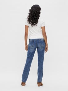MAMA.LICIOUS Krój prosty Jeans -Medium Blue Denim - 20013103