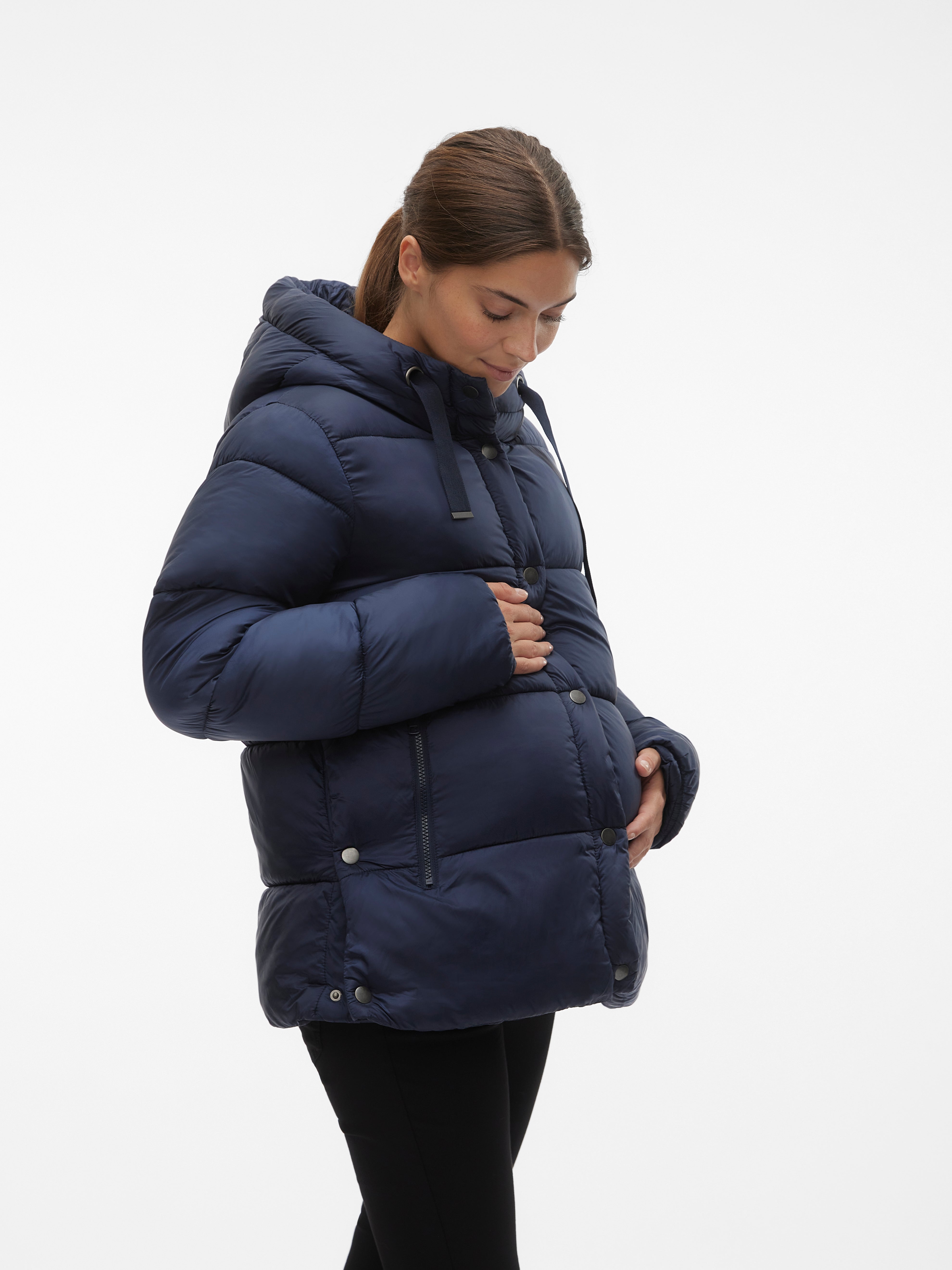 Parka Mamalicious Winterjacke Blau Umstands-jacke Dunkelblau