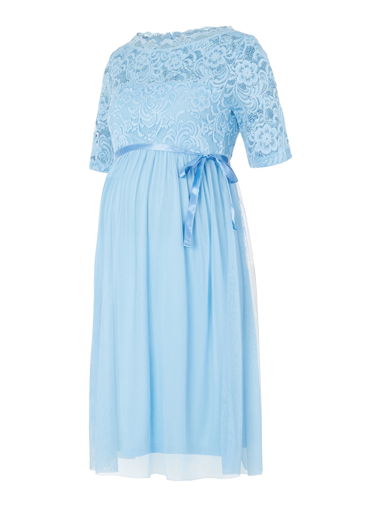 MAMA.LICIOUS Krój regularny Okragly dekolt Sukienka -Alaskan Blue - 20013503