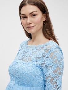 MAMA.LICIOUS Krój regularny Okragly dekolt Sukienka -Alaskan Blue - 20013503