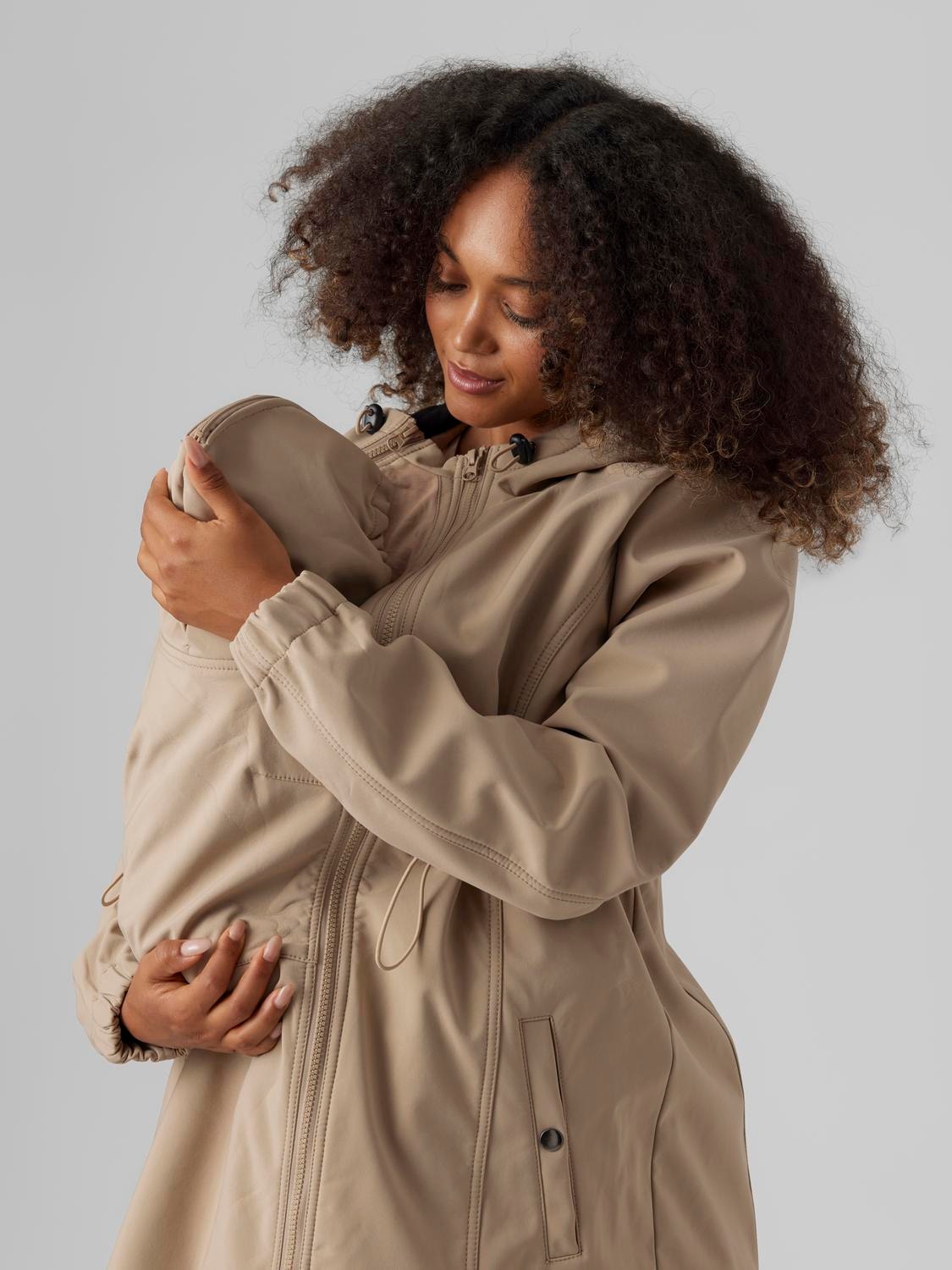 Maternity-coat, Light Brown