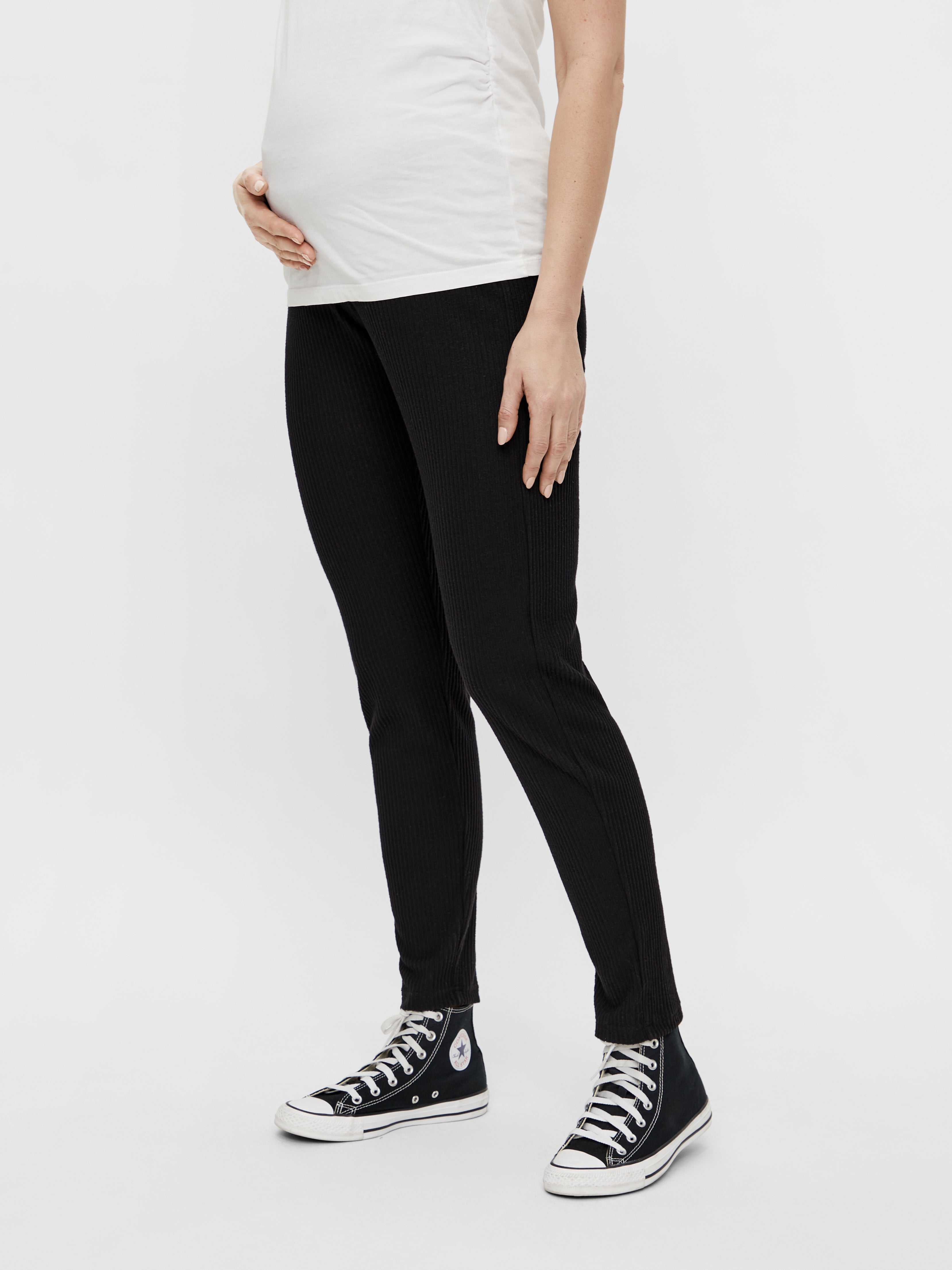 MuslimShops | Topshop Maternity high waisted leggings in black | polo  body-conscious dress in ecru