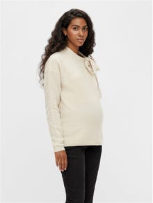 MAMA.LICIOUS Knitted maternity-pullover -Parchment - 20013983