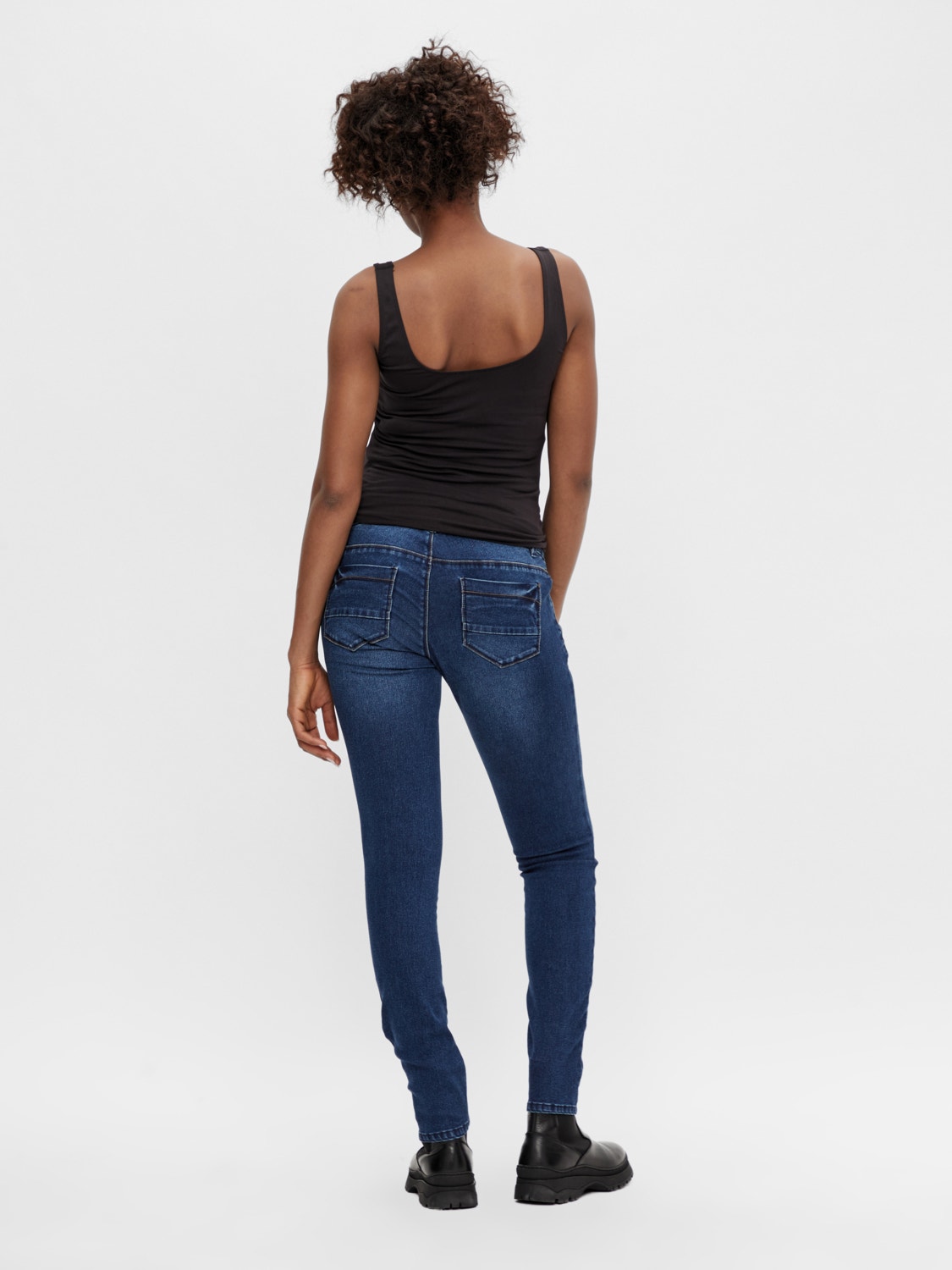 MAMA.LICIOUS Slim fit Jeans -Dark Blue Denim - 20014074