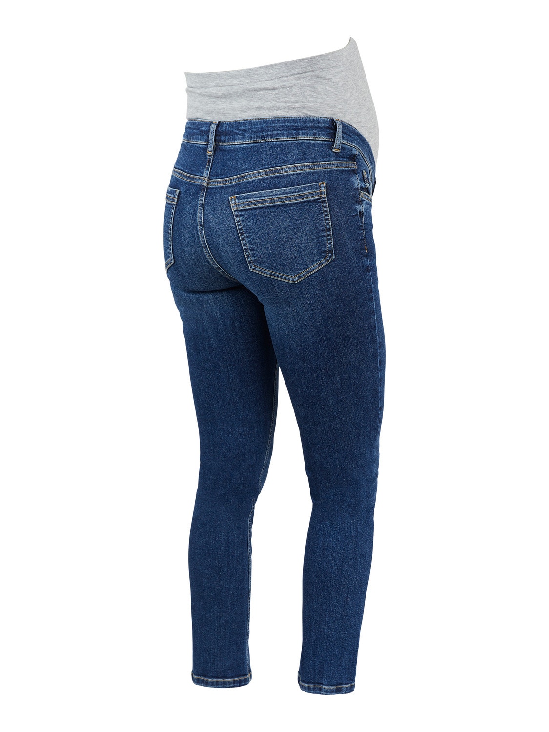 MAMA.LICIOUS Krój slim Jeans -Dark Blue Denim - 20014183