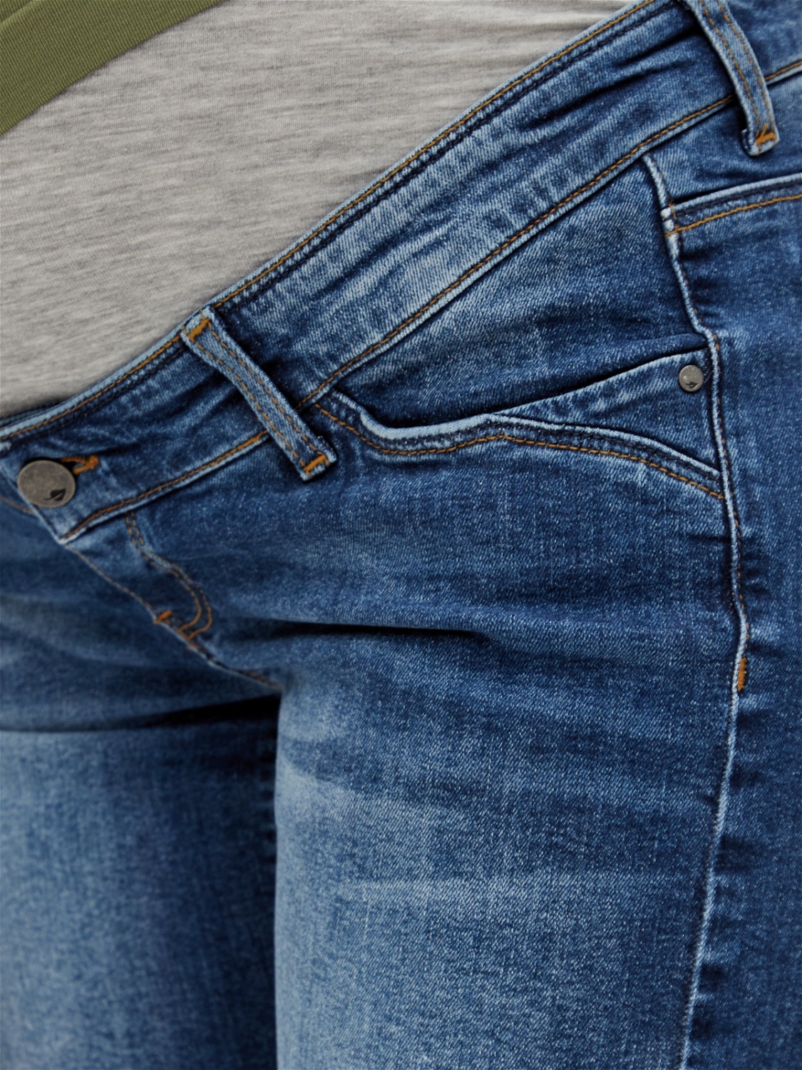 MAMA.LICIOUS Krój slim Jeans -Medium Blue Denim - 20014525