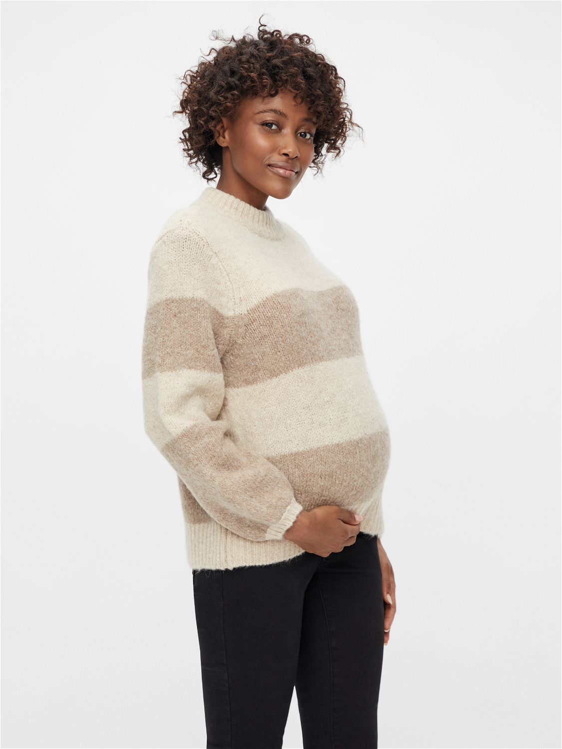 MAMA.LICIOUS Knitted maternity-pullover -Birch - 20014716