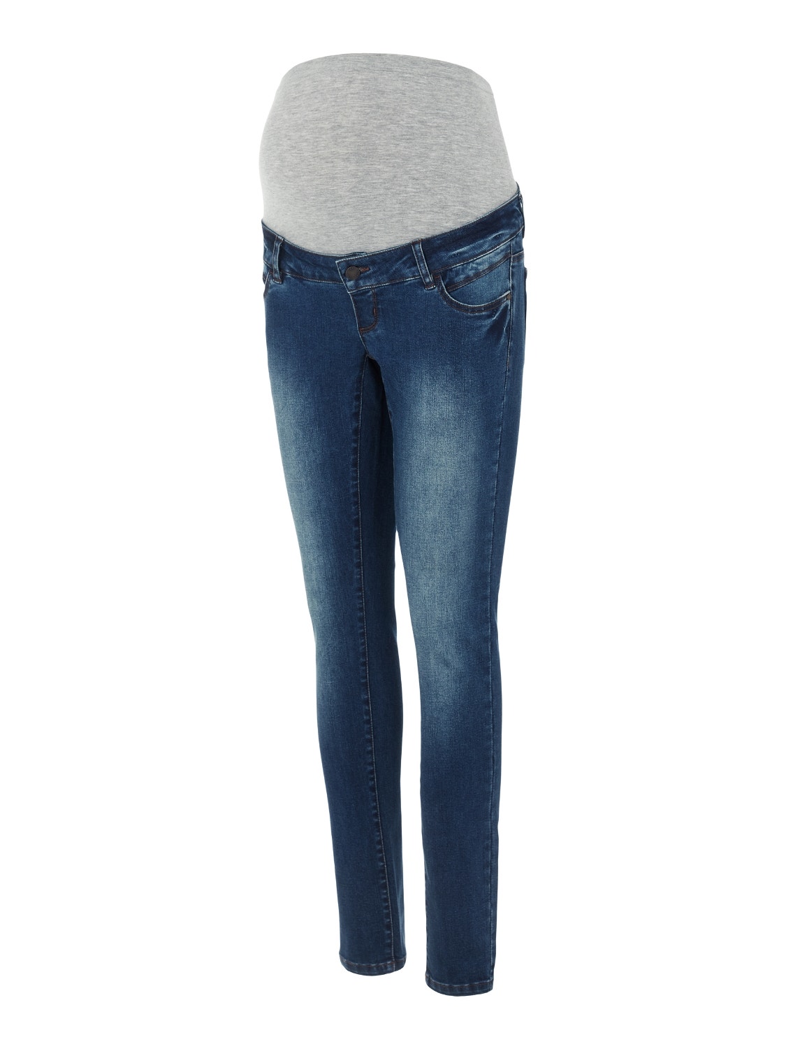 MAMA.LICIOUS Krój slim Jeans -Medium Blue Denim - 20014897