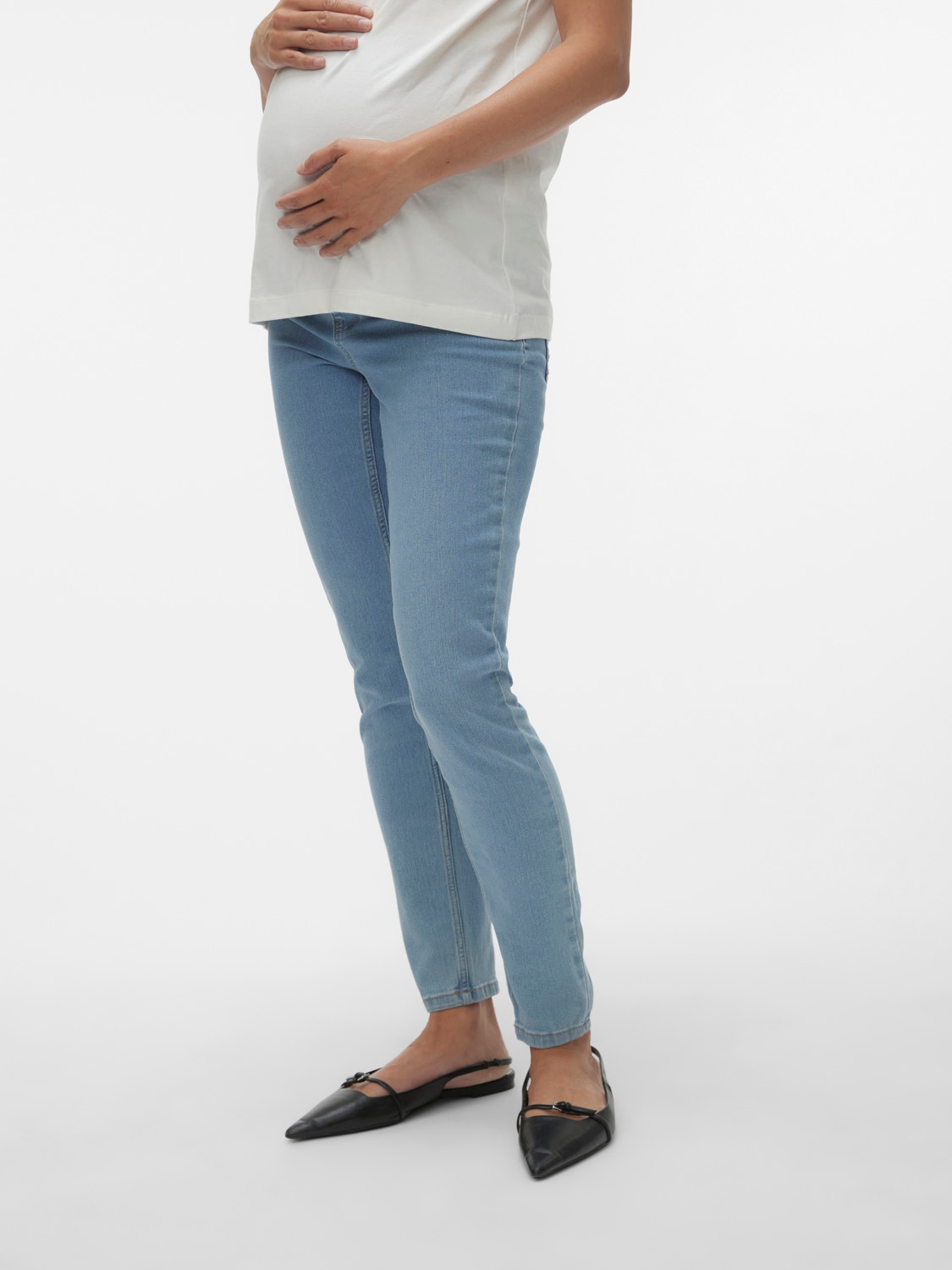 MAMA.LICIOUS Jeggings Skinny Fit Taille extra haute -Light Blue Denim - 20014930