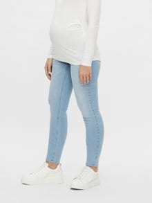MAMA.LICIOUS Krój slim Jeans -Light Blue Denim - 20014933