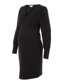 MAMA.LICIOUS Robes Regular Fit Col en V -Black - 20015007