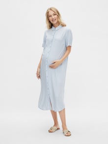 MAMA.LICIOUS Krój regularny Kolnierz koszulowy Sukienka -Kentucky Blue - 20015122