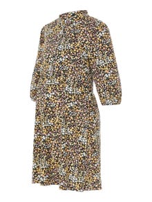 MAMA.LICIOUS Krój regularny Kwadratowy dekolt Sukienka -India Ink - 20015200