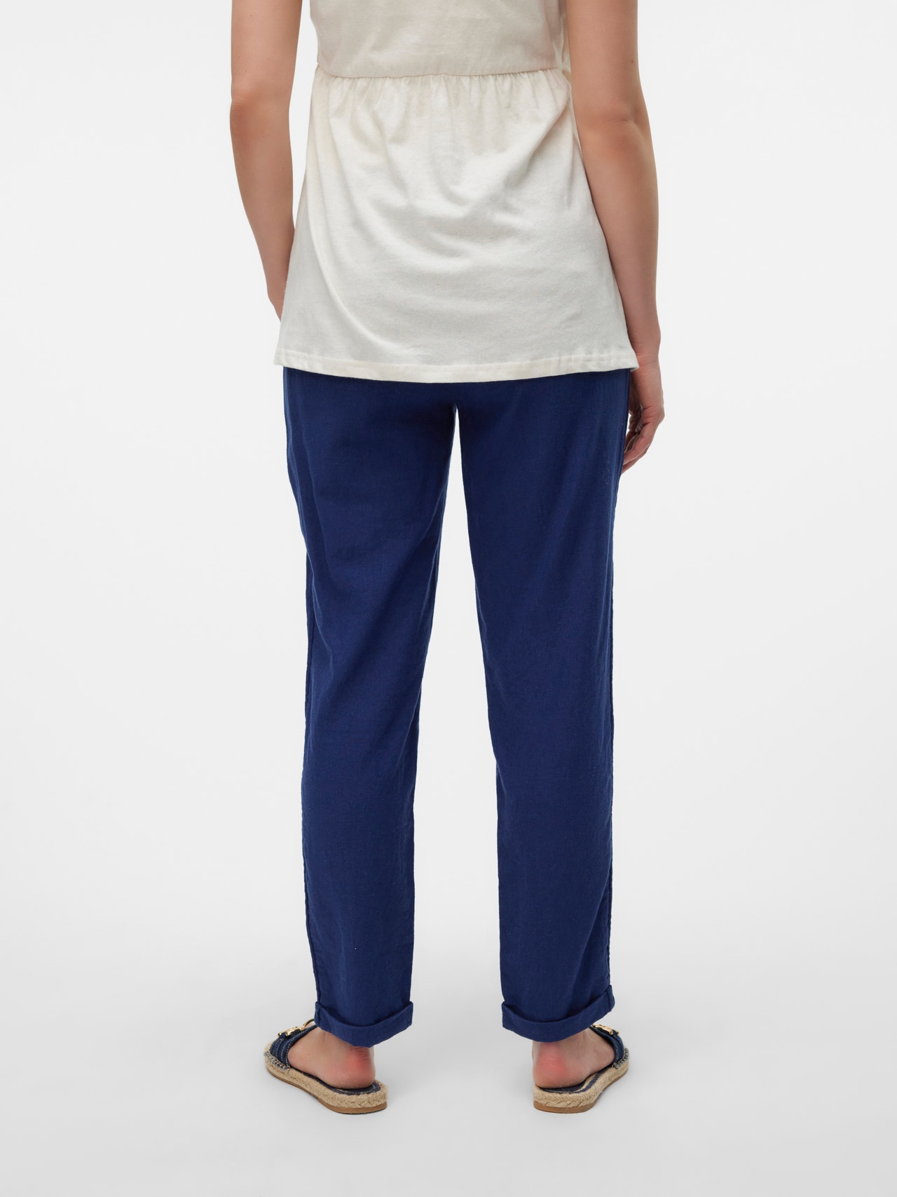 MAMA.LICIOUS Regular Fit Mid rise Trousers -Naval Academy - 20015249