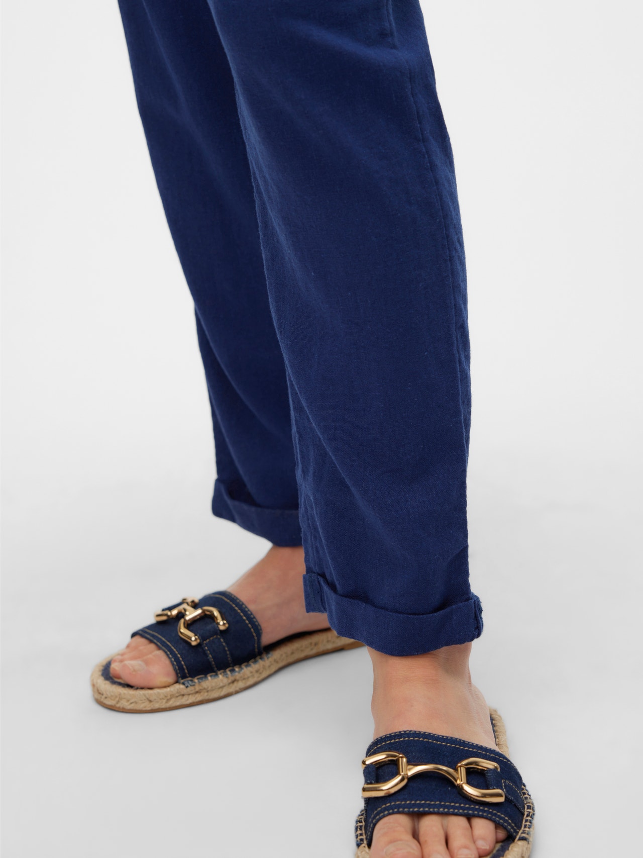 MAMA.LICIOUS Regular Fit Mid rise Trousers -Naval Academy - 20015249
