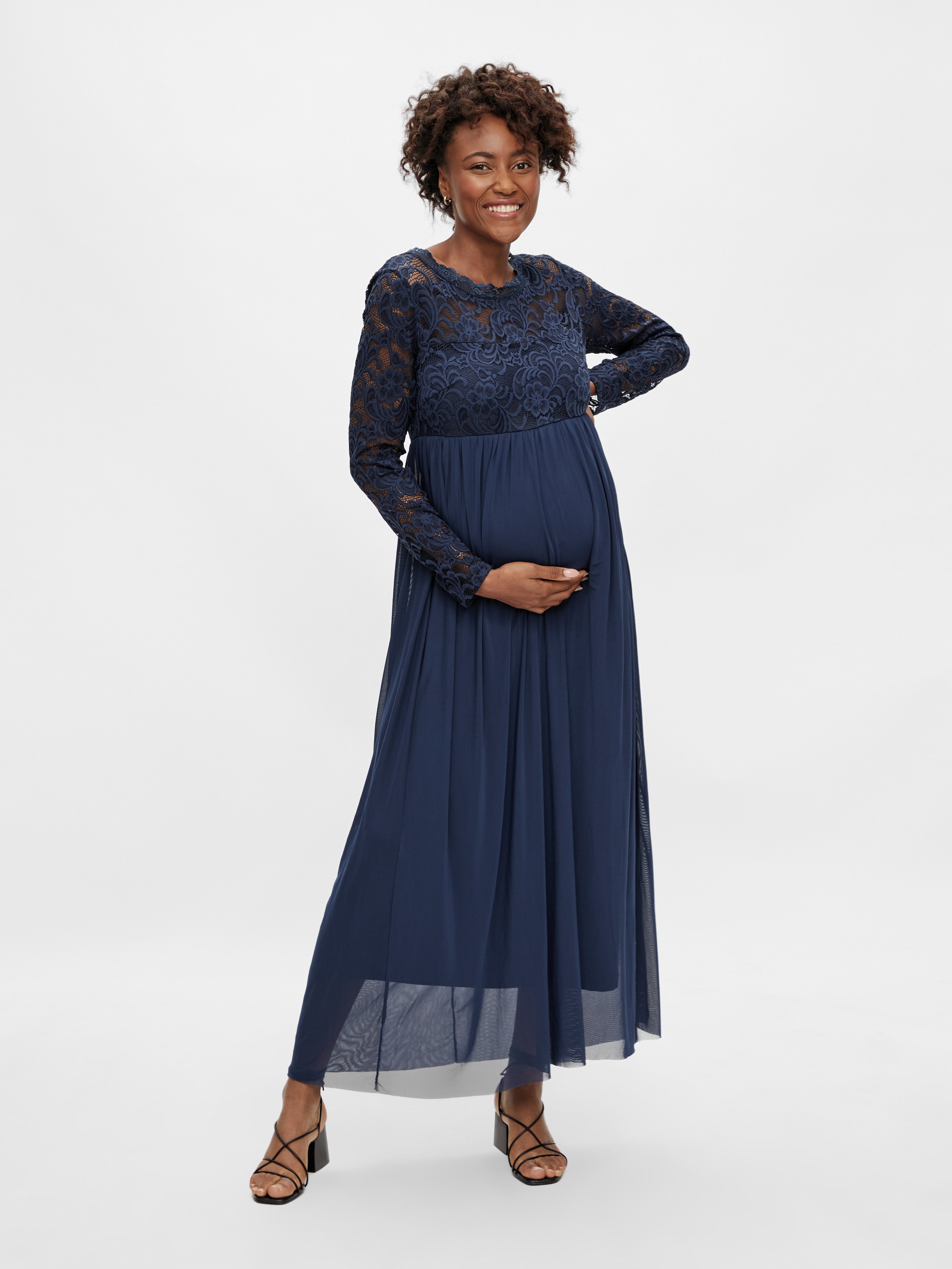 boat neck maternity dress