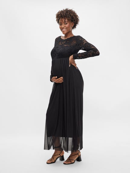 MLMIVANA Maternity Dress | Black | MAMA.LICIOUS MLMIVANA Maternity Dress | Black | MAMA.LICIOUS